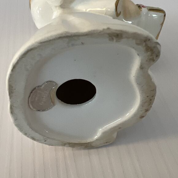 Napco Angel With Dove Bird Present Toy Ceramic Figurine 4” Japan READ - Picture 11 of 16